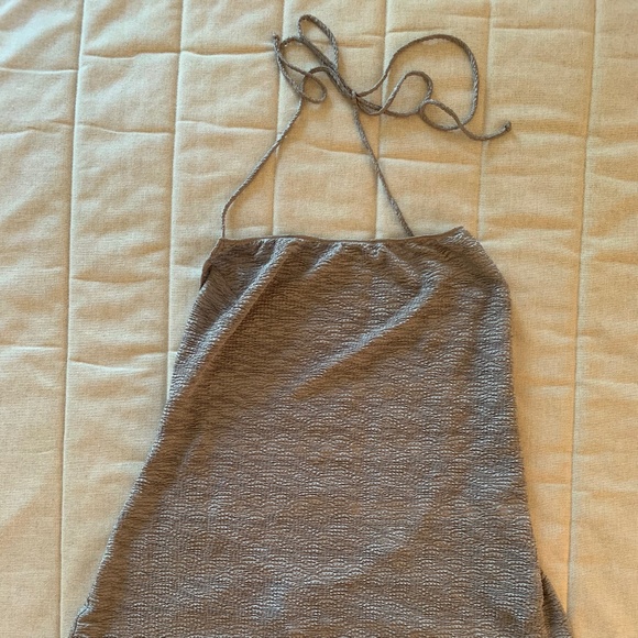 Reformation Gray Slayer Maxi Halter Dress Size XL - Picture 7 of 8
